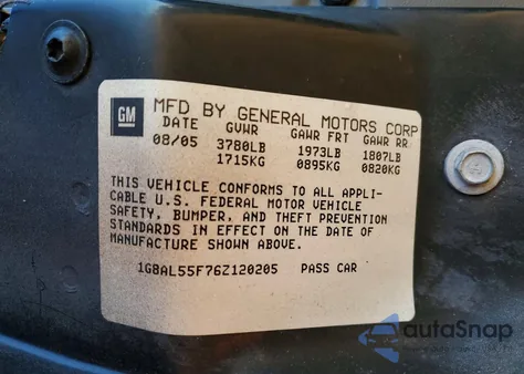 2006 Saturn Ion Level 3 z USA, uszkodzony, nr VIN 1G8AL55F76Z120205